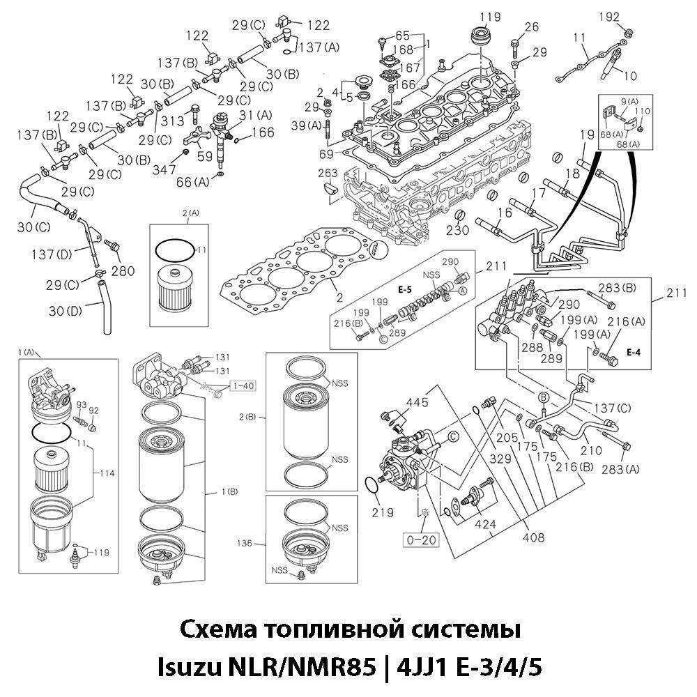 Фильтр-сепоратор грубой очистки топлива Isuzu NMR85 | NPR75 | NQR90 | 4JJ1/4HK1 Е-3/4/5/6 | Оригинал